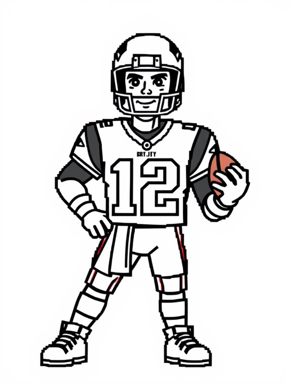 tom brady pixel art