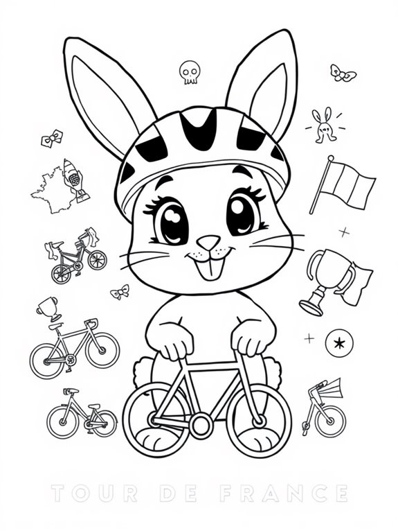 tour de france mascot coloring