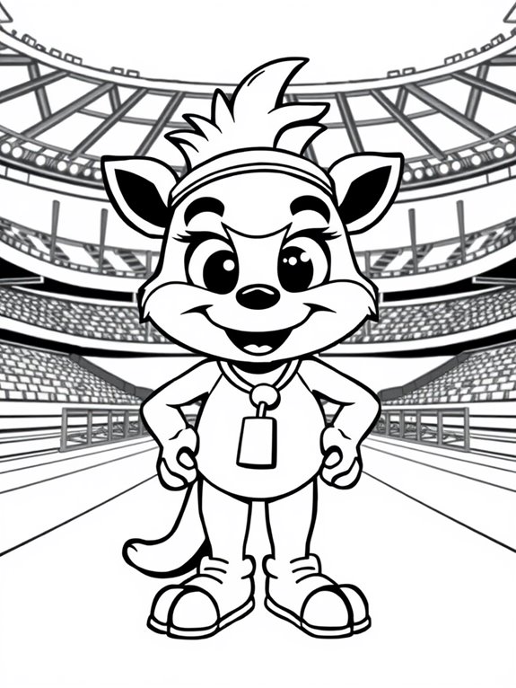 track and field mascot