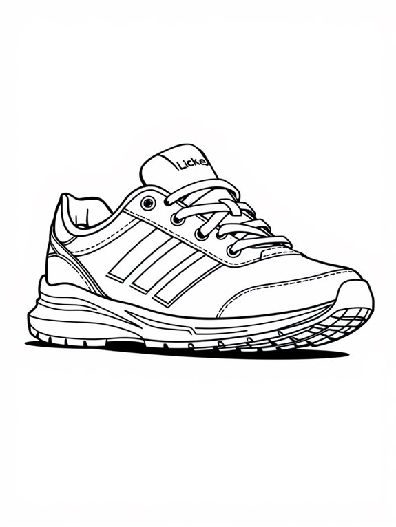 track shoes coloring page