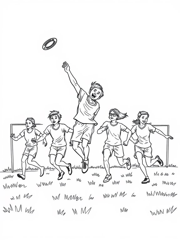 ultimate frisbee coloring page