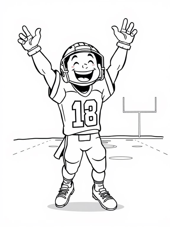 victory dance coloring page