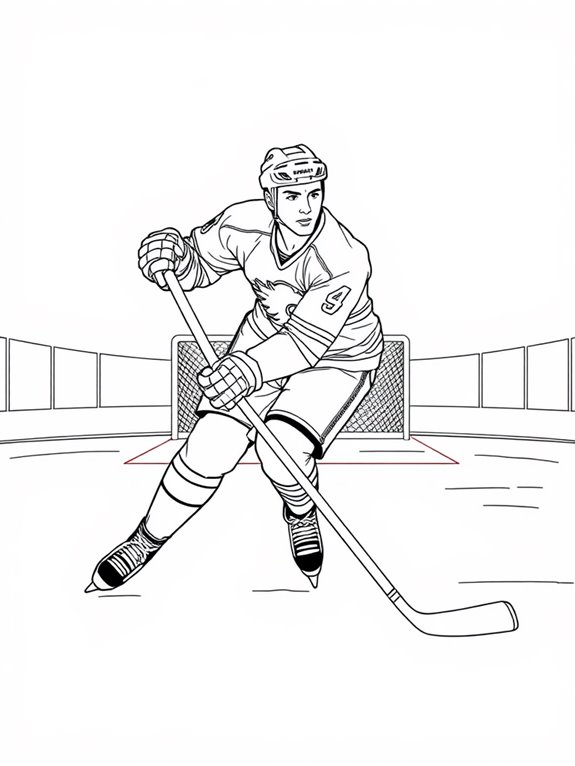 wayne gretzky hockey coloring page