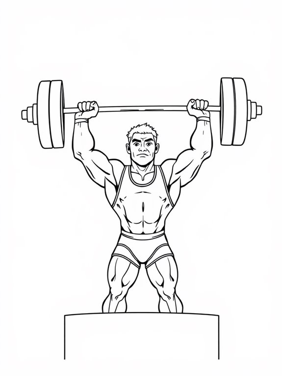 weightlifting olympic sports coloring