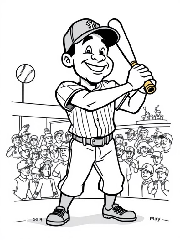 willie mays coloring page