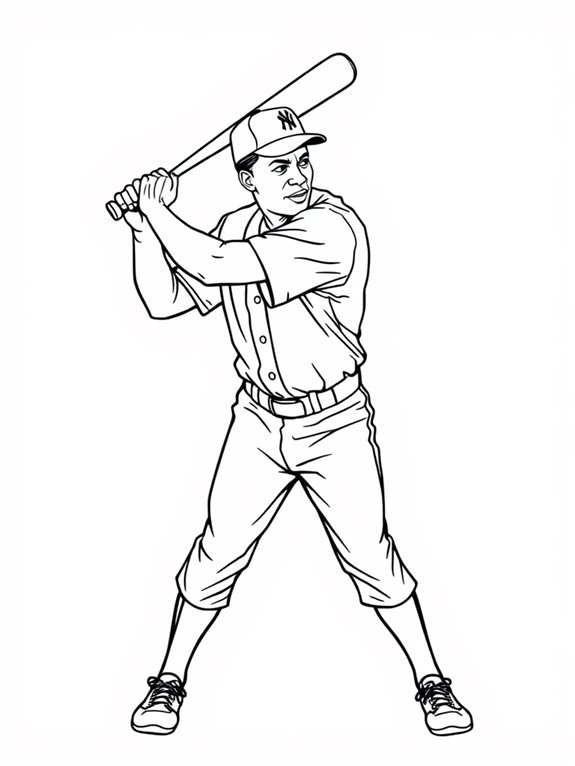 willie mays coloring page