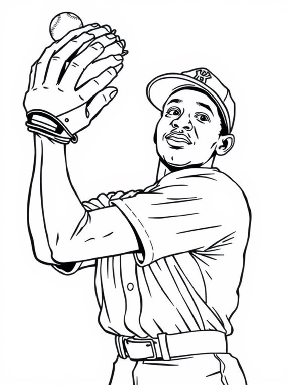 willie mays coloring page