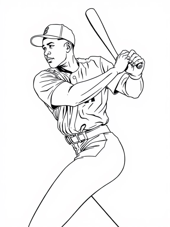 willie mays coloring page