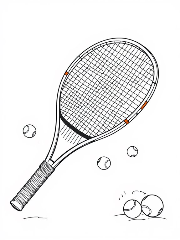 wimbledon tennis racket illustration