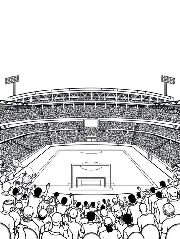 world cup stadium illustration activity