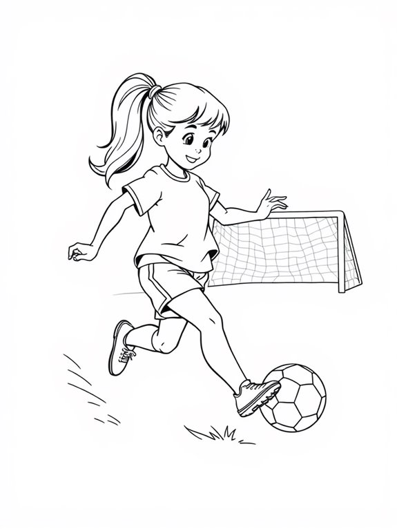 young girl soccer player