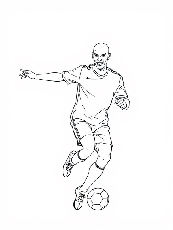 zidane coloring page design