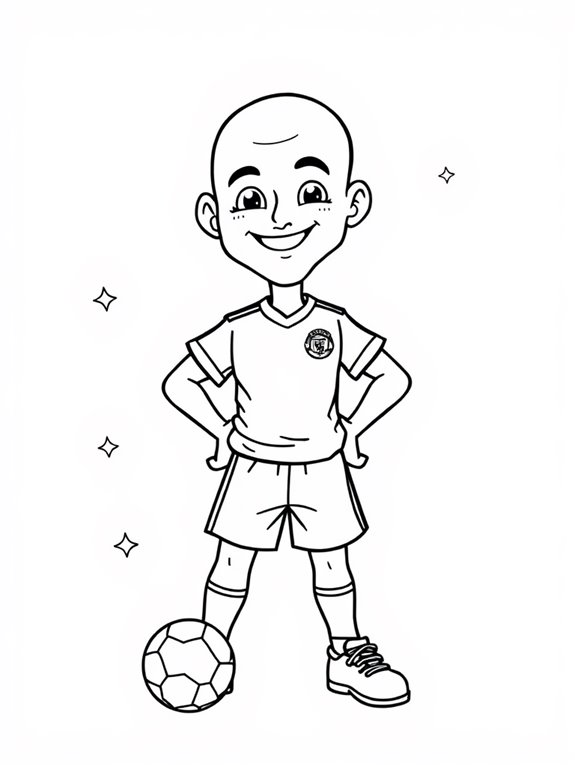 zinedine zidane coloring page