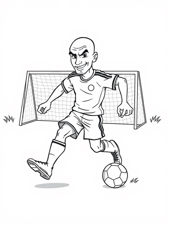 zinedine zidane coloring page